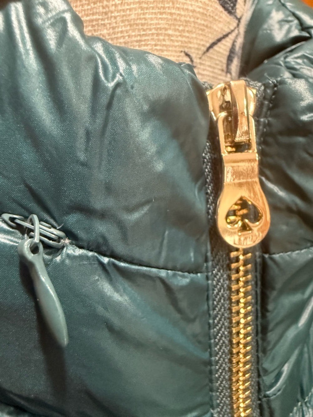 kate spade Teal Lightweight Quilted Packable hooded Puffer coat (XL) - Picture 7 of 16
